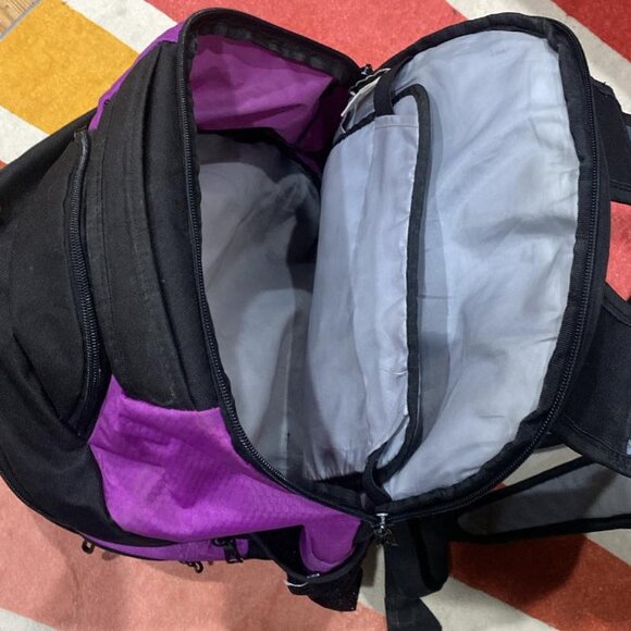 ADIDAS Large Backpack Load Spring Straps Purple Full Size Bag - Picture 4 of 5